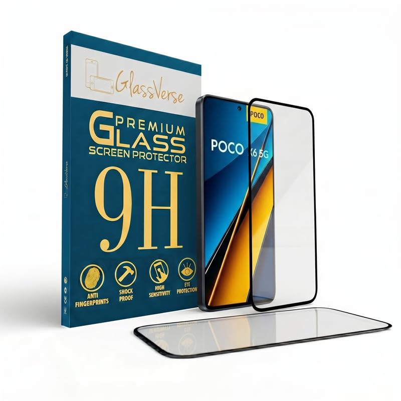 GlassVerse 9H Tempered Glass For Poco X6 5G Cellphone(Pack Of 1)With Free Installation Kit. Full Screen Coverage-6.567 Inch-image-47