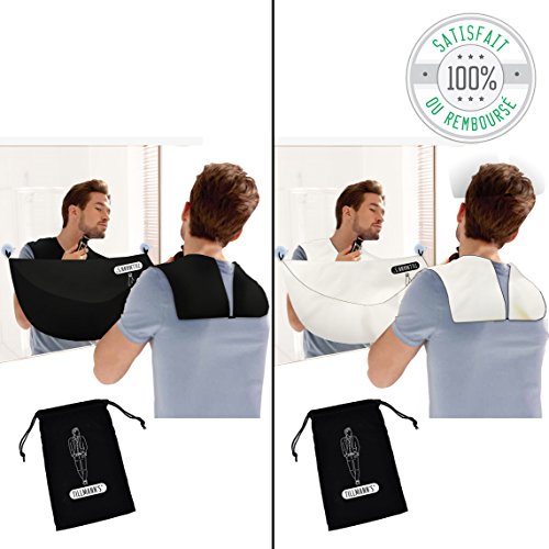 tillmann' S Schürze Bart Herren/Aufbewahrungstasche enthalten/inkl.: 2 Saugnäpfen zusätzliche 1 Noir - 1 Blanc