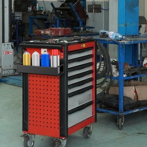 YEXEXINM 2 Pcs Magnetische Spraydosen Ablage, Dosenhalter für Sprühflaschen schwarz Sprühflaschenhalter Spraydosenhalter Werkstatt Halterung für Spraydosen sprühdosen Regal