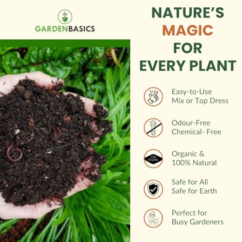 Image of Worm Magic Vermicompost for Plants | 100% Organic Plant Food | Nutrient-Rich Natural Vermi Compost for Terrace Gardening | Plant Fertilizer | Natural Manure for Home Garden (2.5 Kg)