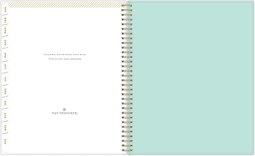 Miniatura 11 de Blue Sky Day Designer - Agenda semanal y mensual 2024, 8.5 x 11 pulgadas, cubierta esmerilada, encuadernada con alambre, Secret Garden Mint