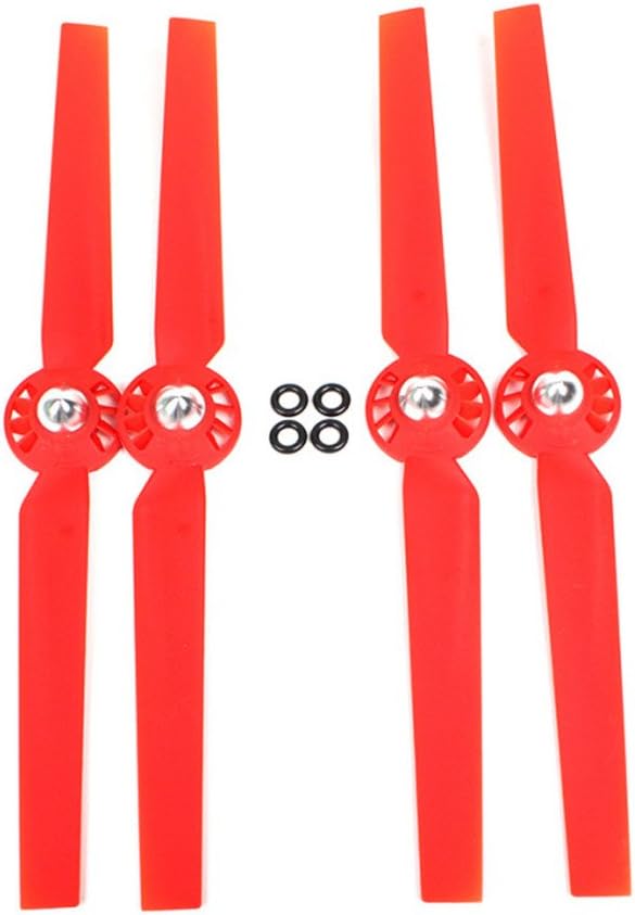 2 Pairs Nylon Fiber Propellers Prop Blade Set A+B for YUNEEC Typhoon Q500 Q500M Q500 4K RC Quadcopter Drone Spare Replacement Parts - Red