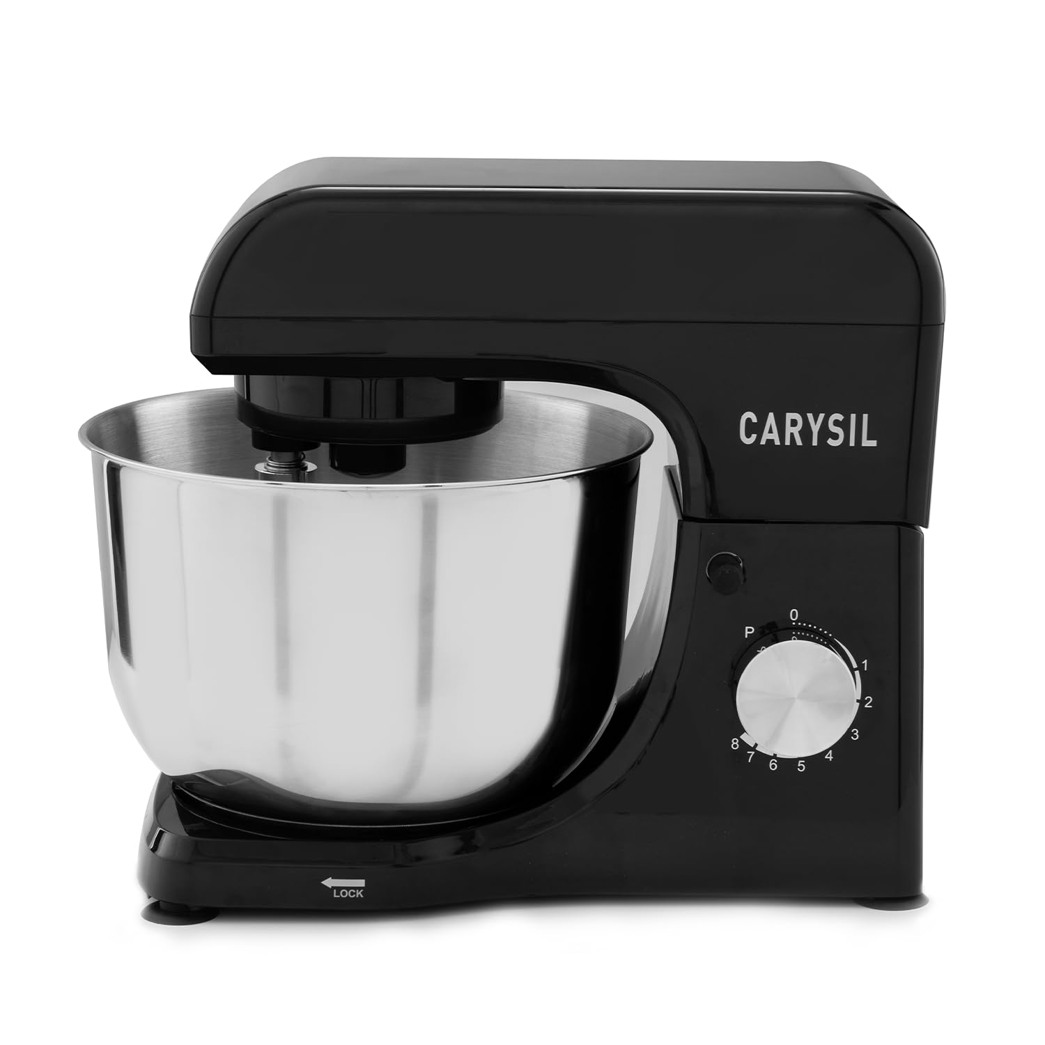 Carysil Stand Mixer, 6 Speed Settings with Pulse, Die-Cast Dough Hook & Whisk, 4.5L Removable Bowl, 220V DC Motor, Pizza Dough & Cake Mixer, Food Processor for Kitchen Use - Black-image-27