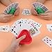 6 Pcs Triangular Playing Card Holder, Lightweight Card Game Holder, Little Hands Cards Holders with Push-Button for Poker Parties, Family Cards Game Nights(6 Colors)