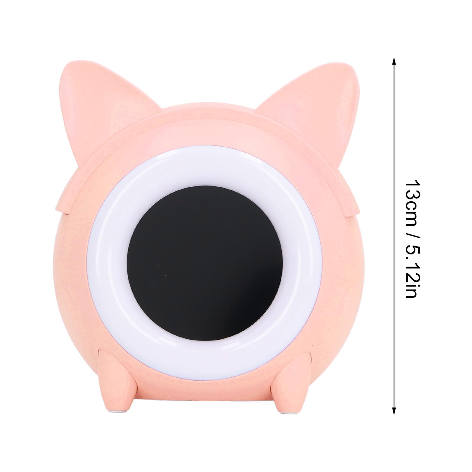 Réveil Chat de Dessin animé, Chronométrage Numérique au Design Adorable avec Veilleuse pour l'entraînement au Sommeil des Enfants (Pink)