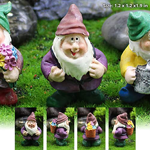 Peatop Fairy Garden Accessories,Miniature Gnome Figurines Set Of 7, Garden Gnome Figurines For Plant Pots Decor, Home Decoration,Fairy Garden #TOP5