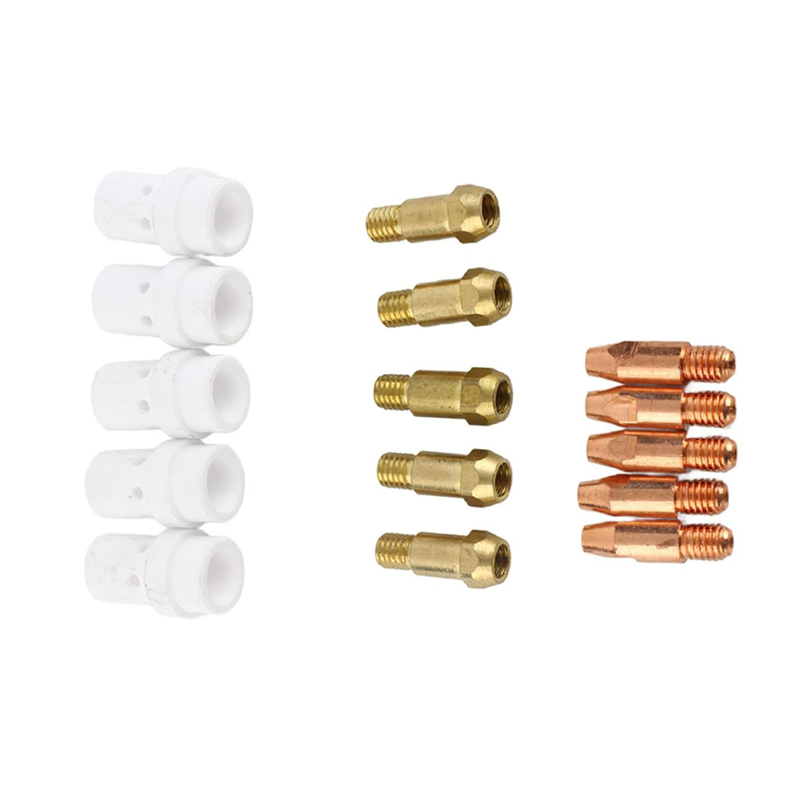 Juego de soportes difusores de gas para soplete de soldadura MIG, 14 piezas con boquilla conductora de 1,0 mm, compatible con Binzel 36KD para un rendimiento de soldadura eficiente