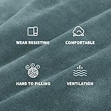 CHELZEN Velvet Futon Cover High Stretch Armless Couch Covers Spandex Fabric Sofa Bed Slipcover Anti Slip Furniture Protector (Futon, Dusty Blue) - Image 7