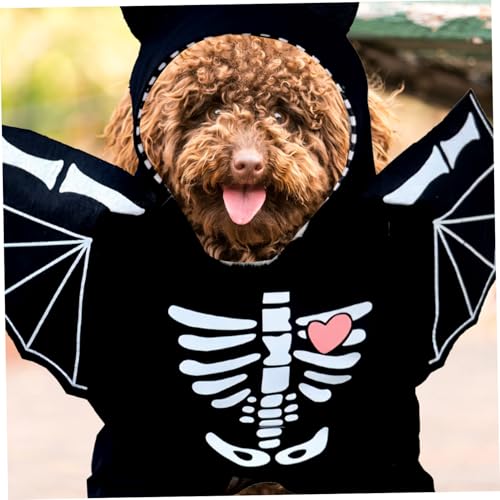 Disfraz cómodo de murciélago para perro Halloween miniatura 3