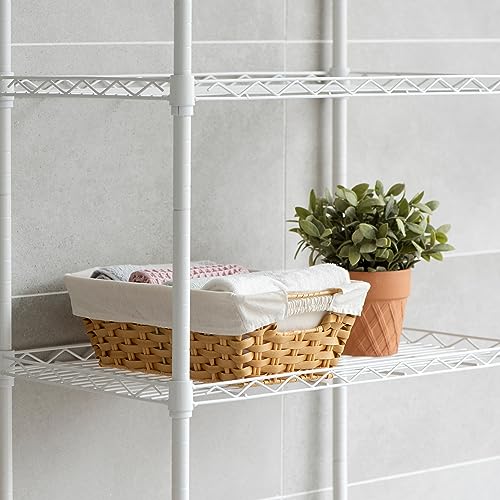 JS HANGER Wicker Storage Basket with Liners, Set of 2, Washable Waterproof, 12.6" L x 8.7" W x 4.3" H, Woven Basket for Pantry, Toilet, Bathroom, Bedroom, Patio,Natrual by JS HANGER - Image 8