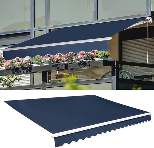 Toile d'auvent rétractable 5m | Couverture de patio et abri pare-soleil polyester