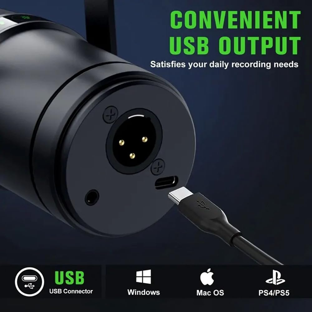 SM7B Microphone dynamique professionnel USB/XLR pour diffusion de podcast et studio d'enregistrement pour musique et discours