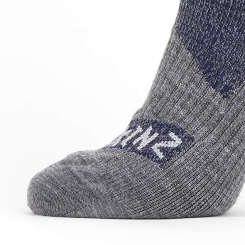 Sealskinz Unisex Waterproof All Weather Ankle Length Sock, Navy Blue/Grey Marl, Medium #TOP1