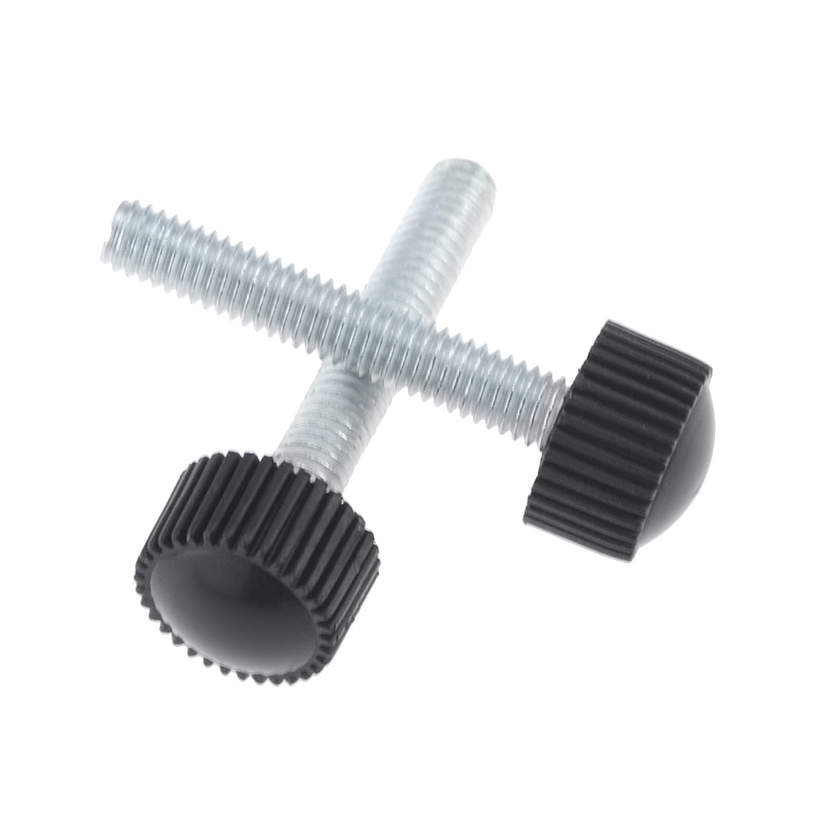 Viti A Testa Zigrinata In Plastica Nera, Rotonde, Misure M5 E M6 (16#), Impugnatura A Manopola