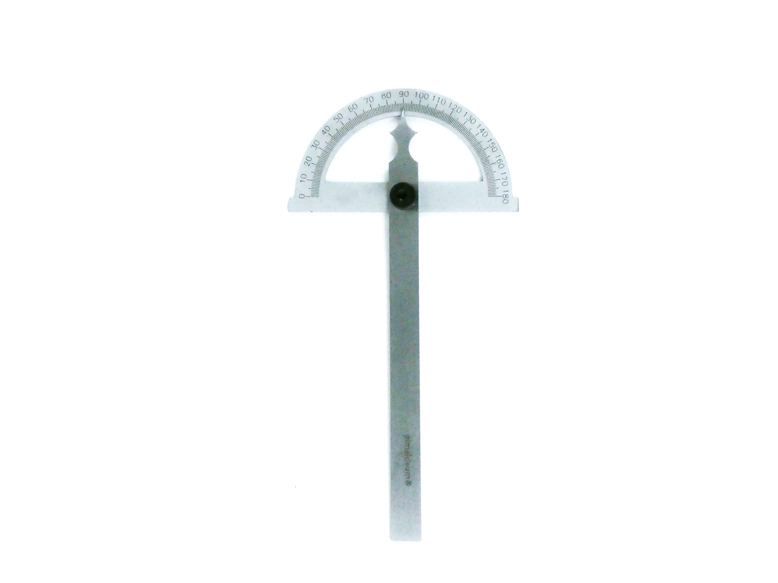 Goniometro angolare 0–180° professionale | Misuratore di angoli con righello regolabile | Strumento di precisione per misurare e tracciare angoli | 1 pezzo, varie m (80 * 120 mm)