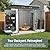 Outdoor Storage Shed with Lockable Doors, Galvanized Steel Garden Shed, Rust-Resistant Waterproof Metal Tool Storage for Backyard, Patio Lawn - Multiple Sizes & Colors Available (Dark Gray, 6X4 FT)