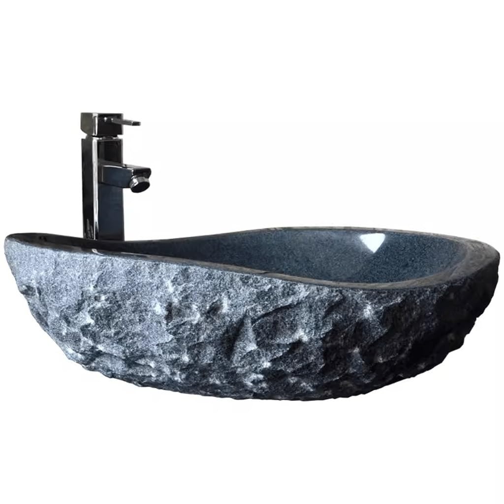 MYUYEE Bathroom Sink Outdoor Wash Basin Outdoor Courtyard Garden Wash Basin Home Bathroom Balcony Marble Countertop Basin Vessel Sinks (A)