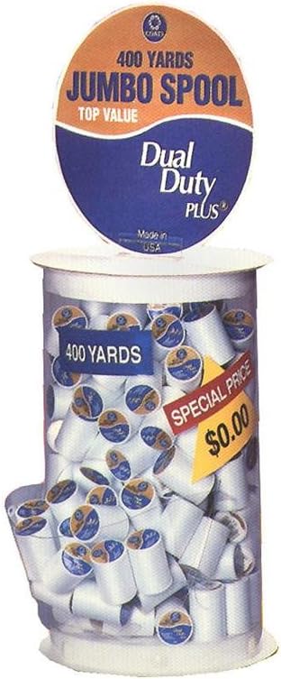 Coats Dual Duty Plus All-Purpose Thread 120pc Display 400yd - White