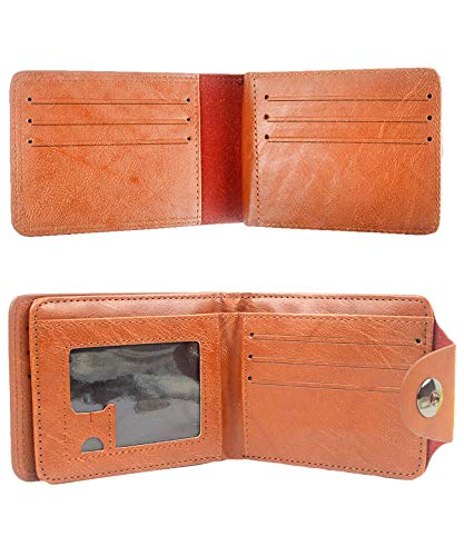New Men's US Dollar Bill Money Bifold Wallet(Brown-Small)4