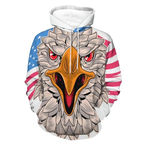 Sweat à capuche oiseau drapeau pour vos sorties urbaines et week-ends décontractés