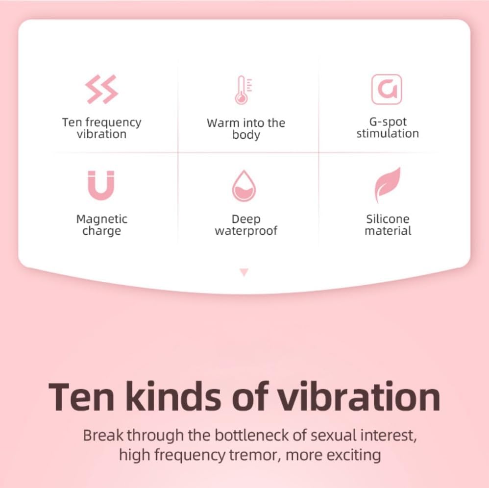 Miniatura 2 de Potente vibrador de silicona para el punto G del clítoris, estimulador de clítoris impermeable con 10 modos de vibración, más suave y silencioso,