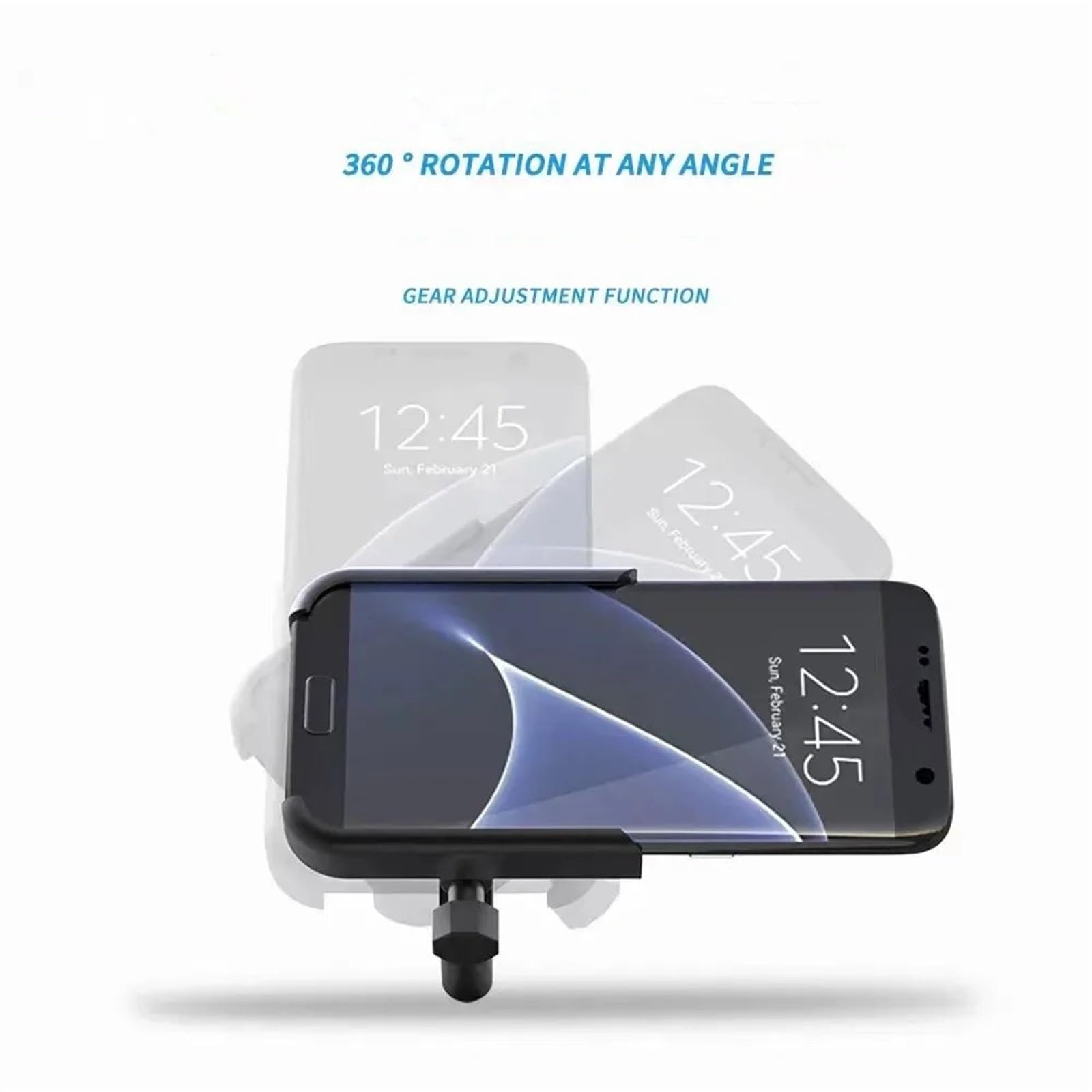 Support Téléphone Moto Support Téléphone Vélo Moto Support GPS Support Téléphone Portable Support Guidon Rétroviseur Moto Compatible Support Telephone Velo(Silver Handlebar)