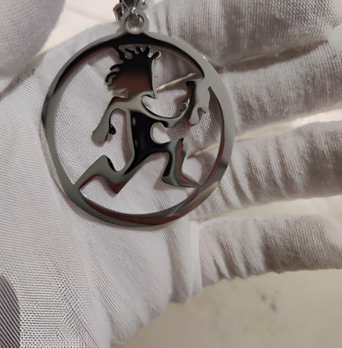 Jugallo Hatchetman Necklace Stainless Steel Hatchetman Pendant Charm High Polished Choose Chain Insane Clown icp necklace hatchetman juggalo jewelry for Women and Men,clown pose merch (Hatcheman 1)4