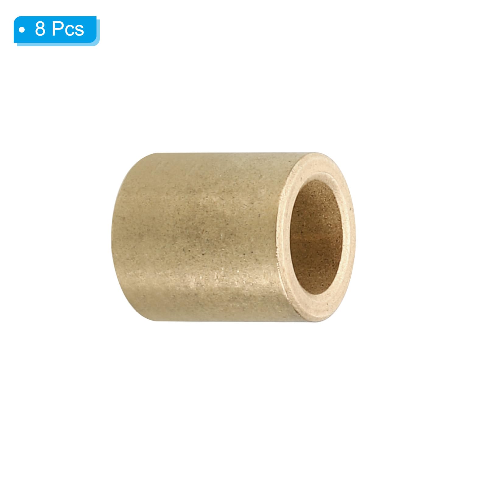 PATIKIL M8 Brass Spacers, 8 Pcs Metal Spacer Brass 8mm ID x 12mm OD x 15mm L Brass Spacers Screw Standoff for 5/16 Inch or M8 Screw - Image 3