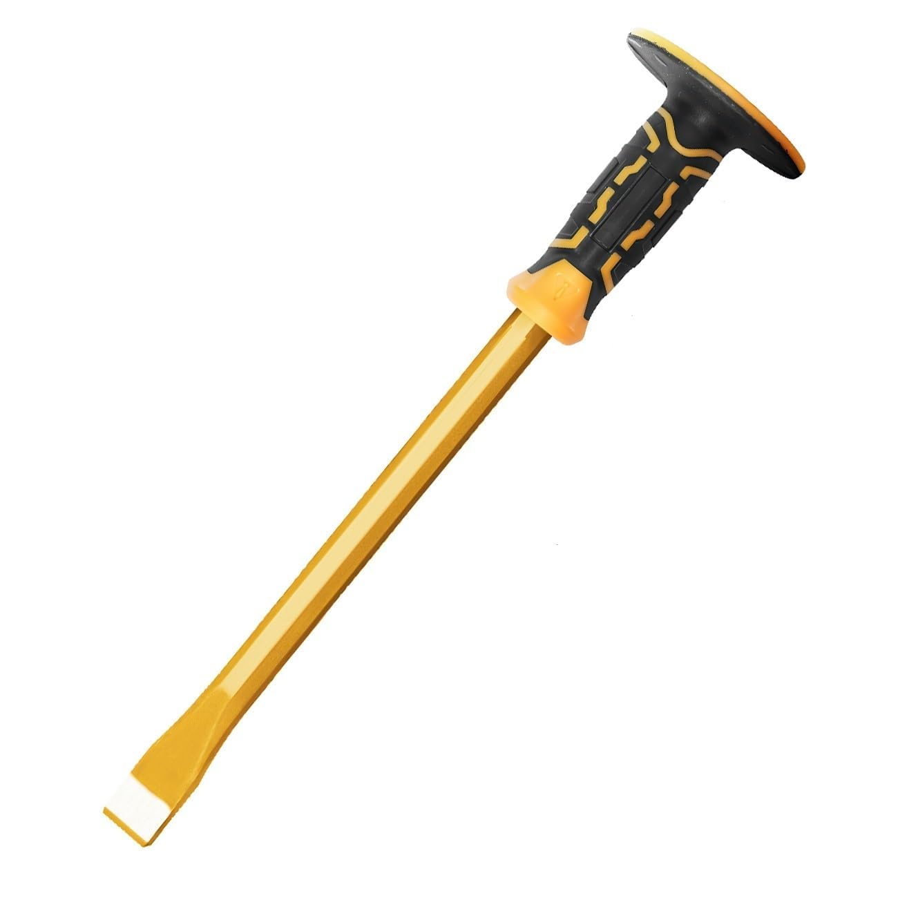 Heavy Duty Flat Cold Chisel with Shockproof Rubber Grip Handle, Hardened Steel Masonry Demolition Tool for Concrete, Brick, Tile Removal, Metal Cutting & Construction Repair Work-picture-10