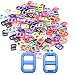 50pcs 3/8"(10.5mm) Webbing Colorful Plastic Slider Tri-Glide Adjust Buckles for Cat Dog Collar Backpack Straps FLC096(Mix-s)