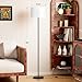 Modern Floor Lamp Simple Design with White Shade, Foot Pedal Switch, 60