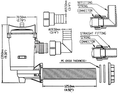 Miniatura 6 de Bomba Livewell de 12V 800 GPH - Aireador de cebo vivo, circulador de cebo para barco