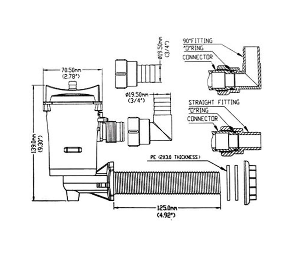 Pompa Livewell 12V 800 GPH, pompa napowietrzająca żywa przynęta, pompa do przynęty łodzi, zanurzalny zbiornik na przynętę cyrkulator Livewell