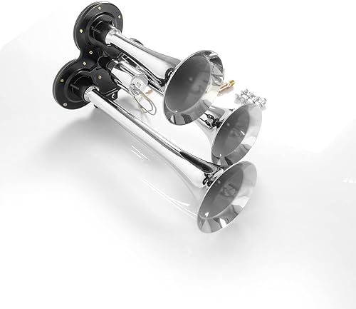 Miniatura 7 de SEPEY - Bocina de aire para camión de 12 V24 V, 150 DB, 3triple, kit universal para coche, tren, barco