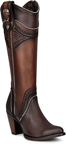 Miniatura 2 de Cuadra Botas altas de mujer en piel bovina con cremallera marrón