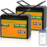 Real-Time Monitoring via Bluetooth: Monitor battery voltage, current, capacity, and remaining life conveniently through the ECO-WORTHY App using built-in Bluetooth 5.0 for easy status management Enhanced Low-Temperature Charging Protection: Features ...