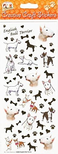 Amazon Co Jp U Kクラフトステッカー イングリッシュブルテリアの画像 イラストとデコレーション用メタリックゴールドのシールセット 英国輸入品 並行輸入品 文房具 オフィス用品