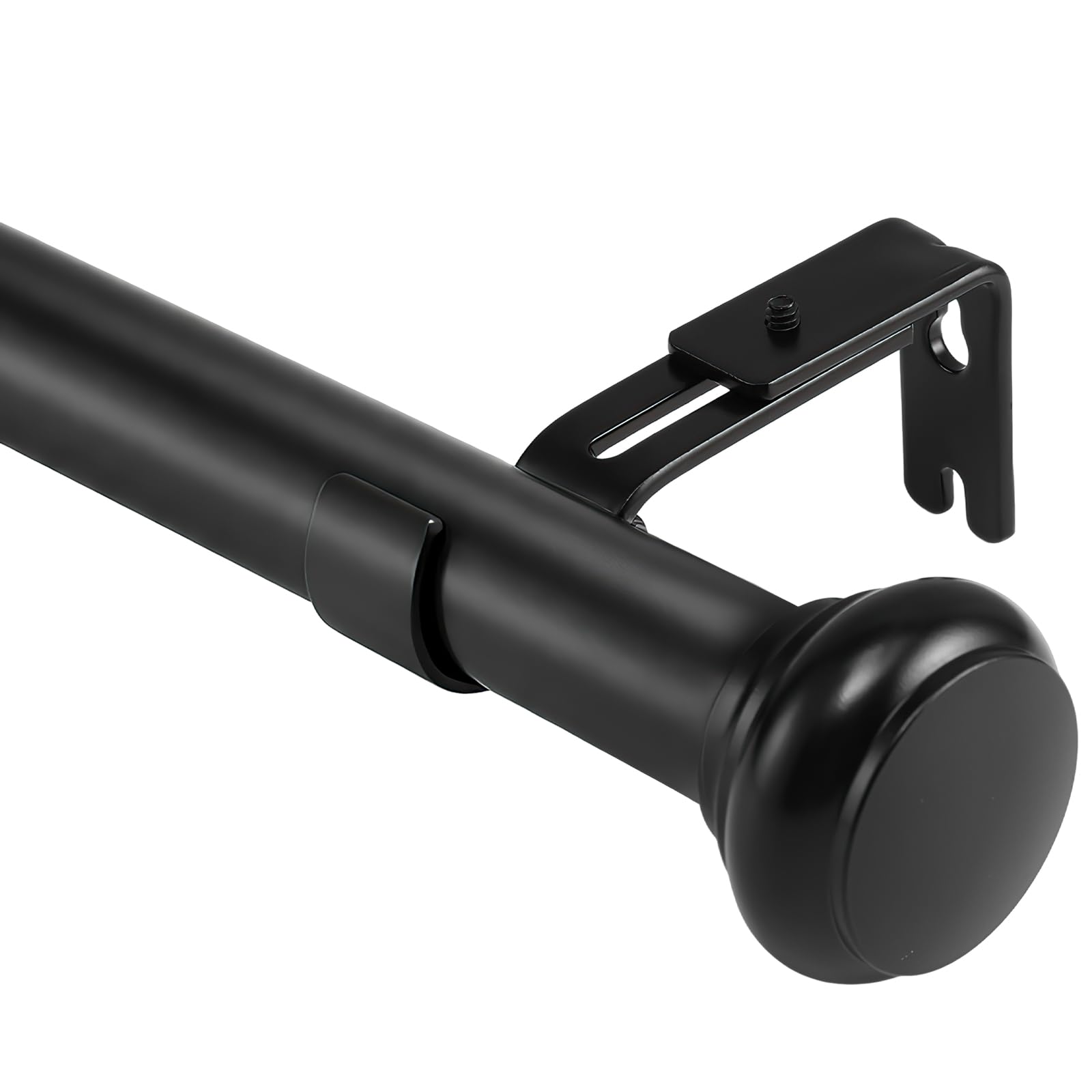 Gyfent Curtain Poles 80-240cm for Eyelet, 20KG Heavy Duty Extendable Curtain Pole 25mm Door Curtain Rod Metal with Adjustable Brackets for Door Living Room Bedroom Eyelet and Tab Top Curtains
