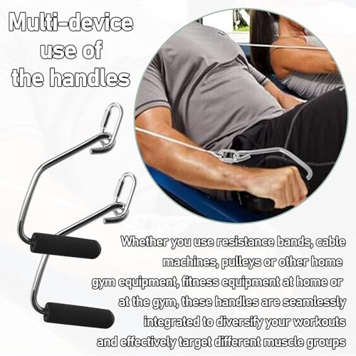 WHMYZHL Open Ended Chrome Grip Handles Compatible with Total Gym Home Workout Machines 2000, 2200, 2500, 3000, 3000XL, XL, XLS - for Supra, Electra, FIT Gym Accessories Handles - Thumbnail 5