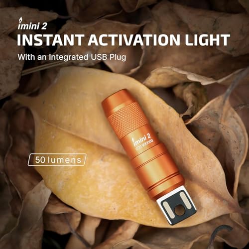 Lampe de poche rechargeable de secours OLIGHT IMINI 2 minuscule porte-clés orange