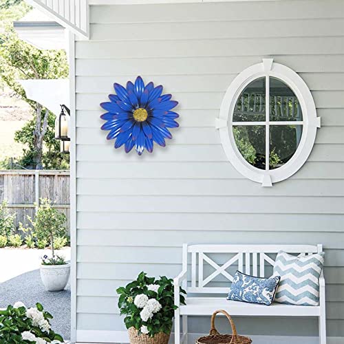 Lldress Metal Flowers Wall Decor 13 Inch Sunflower Metal Wall Art Colorful Wall Sculptures Hanging Decorations For Home Kitchen Bedroom Bathroom Garden Indoor Outdoor, Red #TOP5