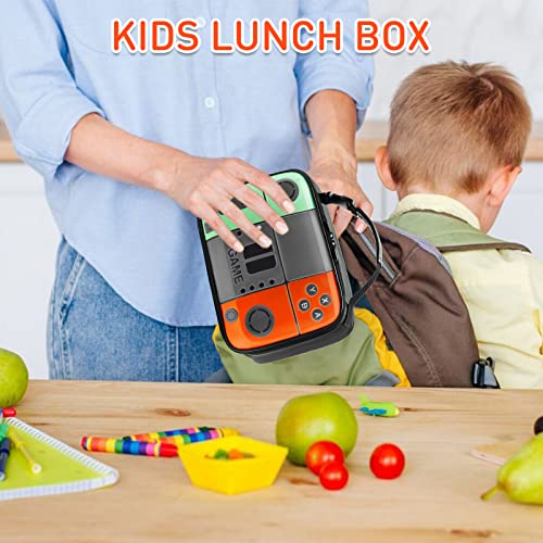 Hairao Game Console Lunch Box, Boy Leather Reusable Lunch Bag, Waterproof Thermal Insulated Kids Lunch Box, Portable Mini Cooler For Boys Girls Kids Toddlers Teens For School Daycare Picnic Camping #TOP1