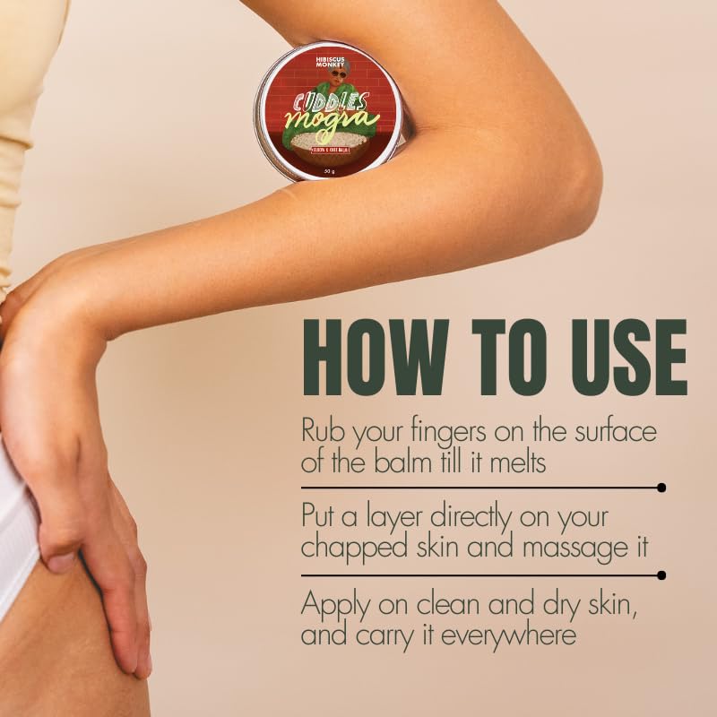Hibiscus Monkey Cuddles, Elbow & Knee Balm, Reduces Discoloration, Deeply Moisturizes Dry and Rough Skin, Shea butter, Coconut Milk Oil, Vitamin E, Natural, Chemical Free, 50g