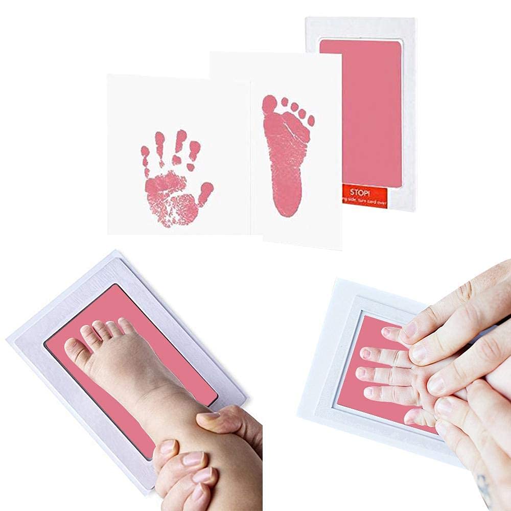 Mold Your Memories Baby Inkless handprint and footprint kit. Baby skin safe ink pad for hand and feet impression. Baby imprint kit for Newborn Gifting, Baby records, Baby first memory. 2