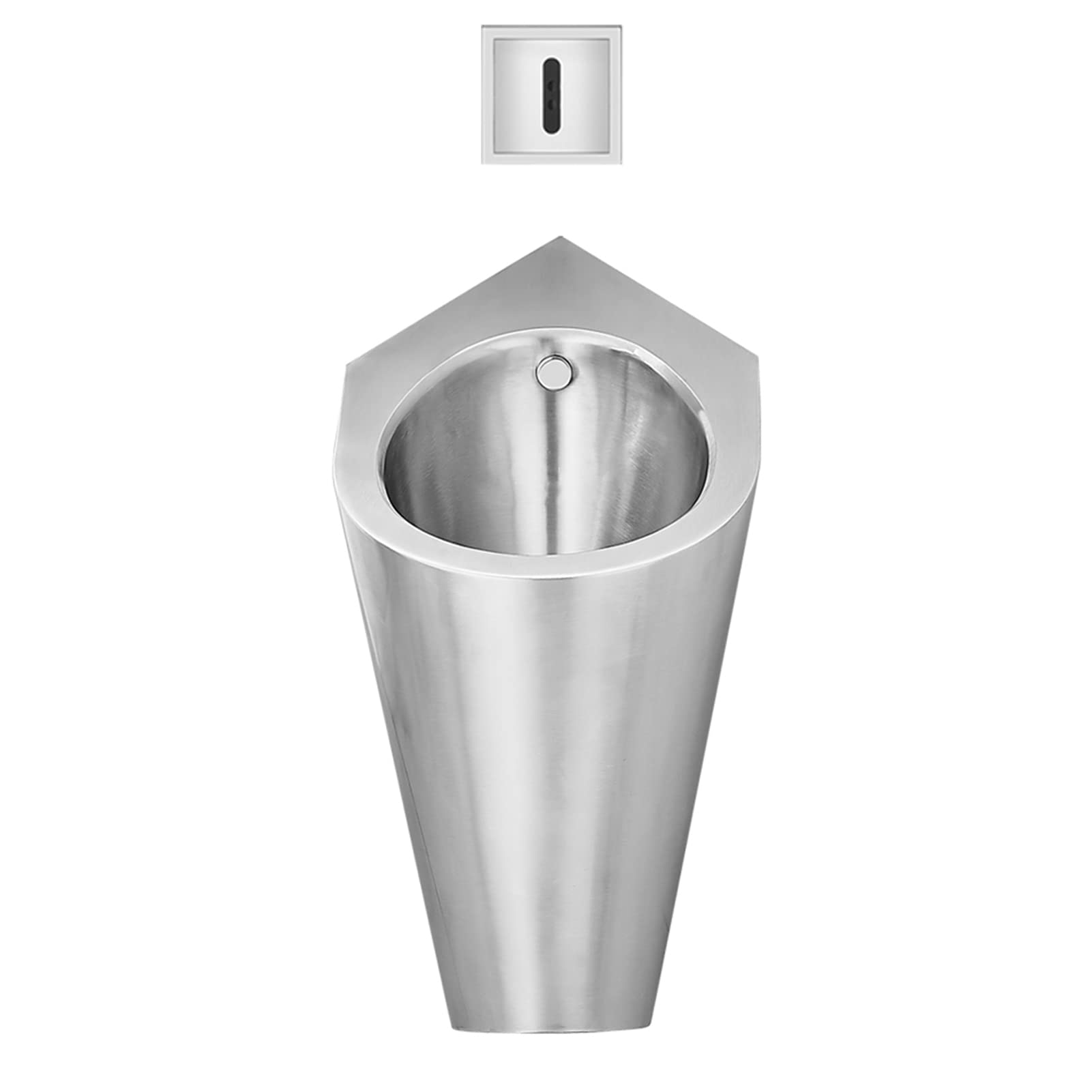 Buy ManiCrown Wall Stainless Steel Flush Urinal,corner Bathroom Men's