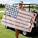 Cylanta 4th of July American Flag Golf Cart Seat Covers, Universal Non-Slip Patriotic Golf Cart Seat Towel Blanket Compatible with Yamaha Club Car EZGO & More 2-Seater Cart Accessories 51''x31''