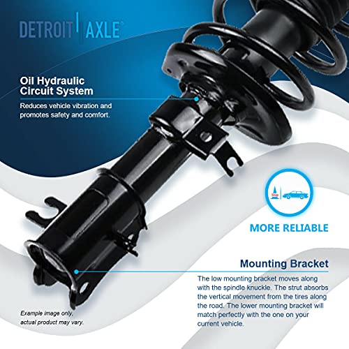 Image of Detroit Axle - 8pc Front End Suspension Kit for Chevrolet Aveo Aveo5 Pontiac G3 Wave, 2 Struts 2 Lower Control Arms w /Ball Joint 2 Outer Tie Rod Ends 2 Sway Bars Replacement