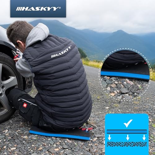 Miniatura 5 de Haskyy Almohadilla Para Rodillas - Rodillera Con Mango Hueco Y Bandeja Para Herramientas, Protección Profesional Para Rodillas De Espuma Eva 44,8 X 23 Cm, Base Robusta Para Rodillas
