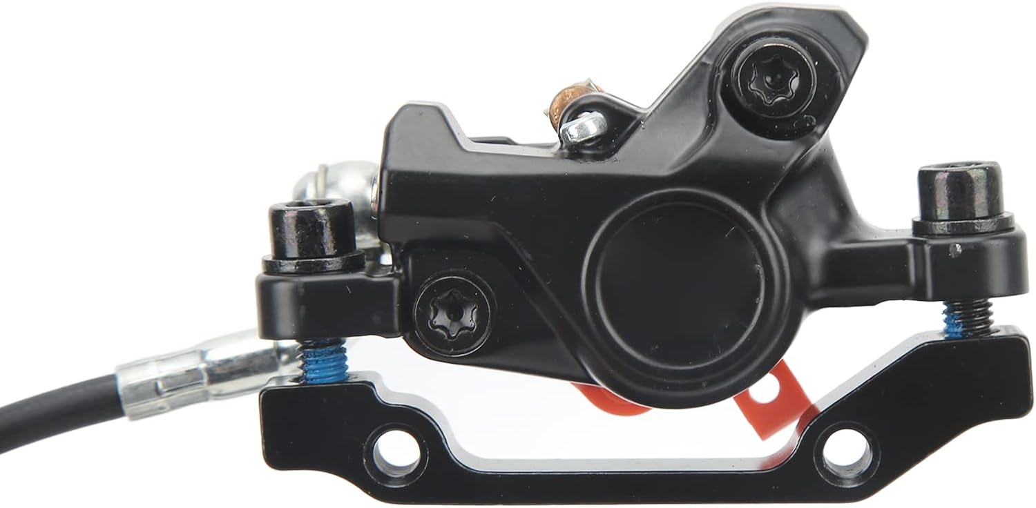 1 Pair Dual Piston Power Off Hydraulic Disc Brake Set, Aluminum Alloy Oil Pressure Components Fit for Folding Bike and Electric Scooter, High Strength All Metal Pads, Integrated