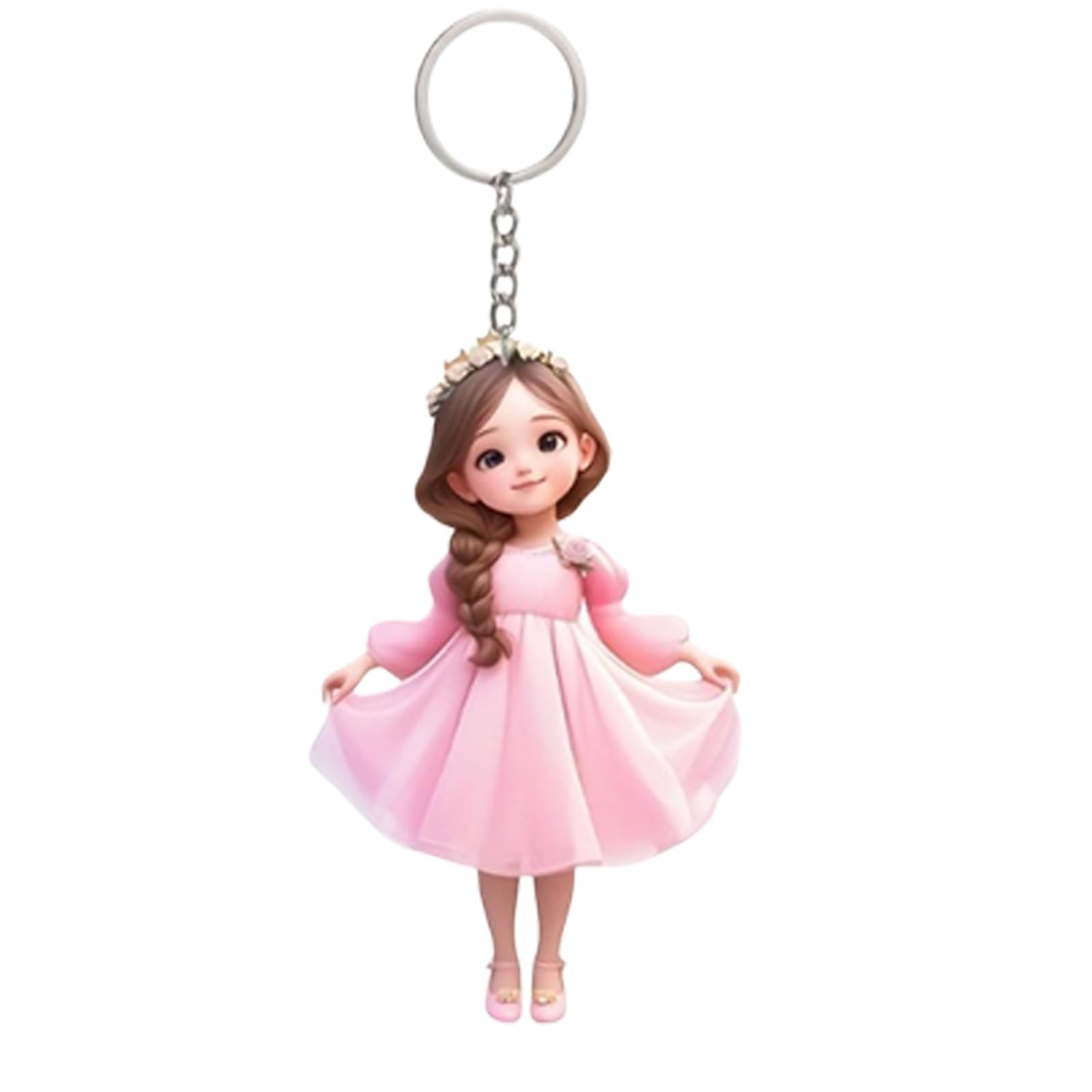 Adorable 2D Flat Cartoon Pattern Backpacks Keychain Acrylic Pendant Car Accessory Rearview Hanging Decorative Ornament Adorable Flat Cartoon Pattern Backpacks Keychain Acrylic Pendant Car Accessory